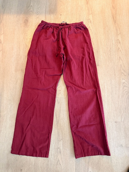 Brandy Melville Pants - Brandy Melville Burgundy Wide-Leg Lounge Pants